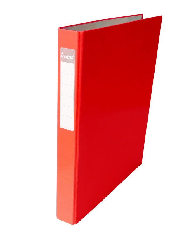 Папка з кільцями ITEM056, 2 кільця, А4, 40 мм, PP-покриття, червона